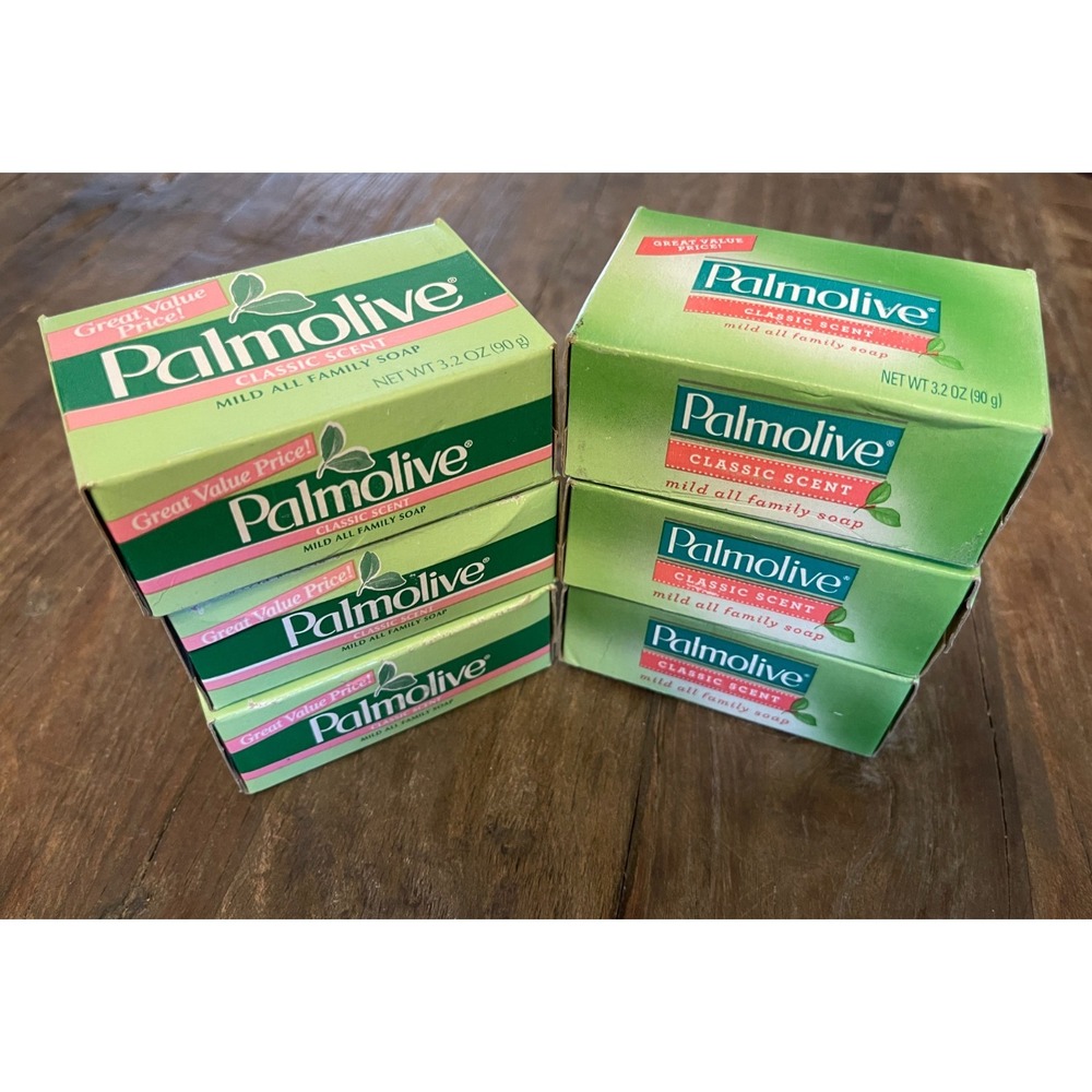 Palmolive Mild Soap Classic Scent - Six (6) 3.2 Oz Bars - New & Sealed Boxes